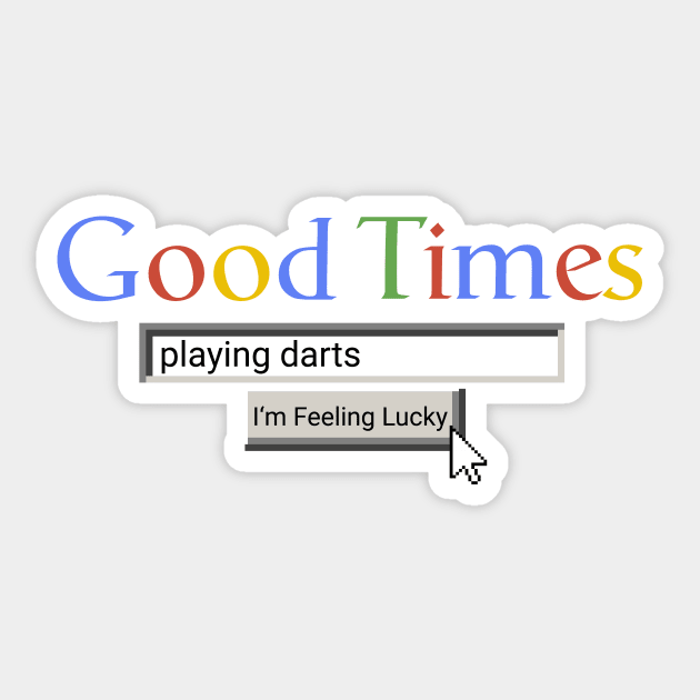 Good Times Playing Darts Sticker by Graograman